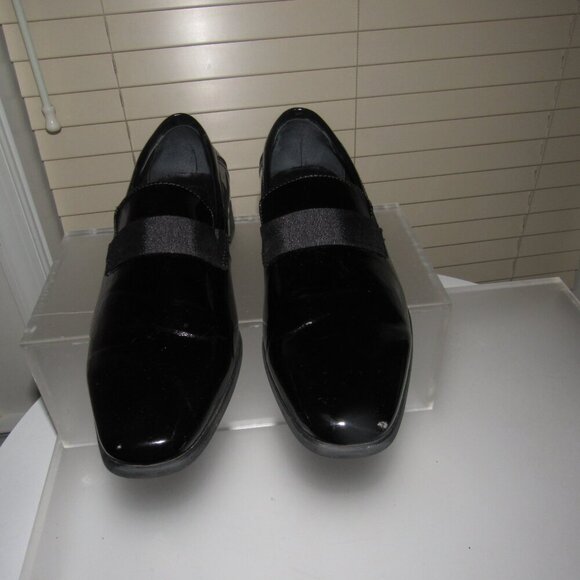 Calvin Klein Bernard Black Patent Loafers | Formal Slip-On Dress Shoes Size 9M main image 6